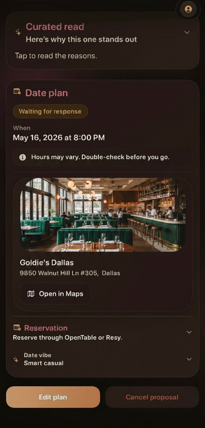 Lanya date plan in progress
